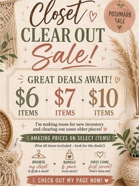 Closet Clear Out Sale